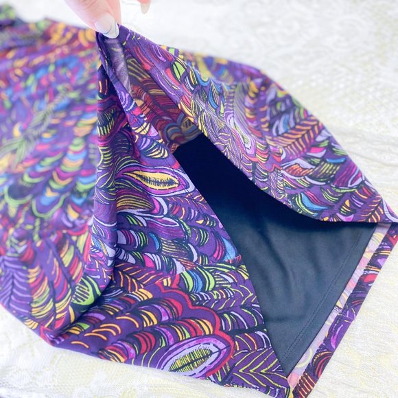 Evan Picone Women's Dress Peacock Feather Pattern Sz 10 Eclectic Cocktail Attire - Picture 14 of 14